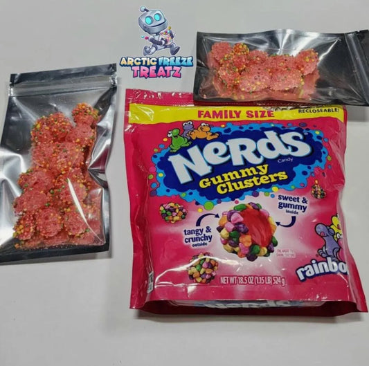 Freeze Dried Rainbow Cluster Nerds Front view