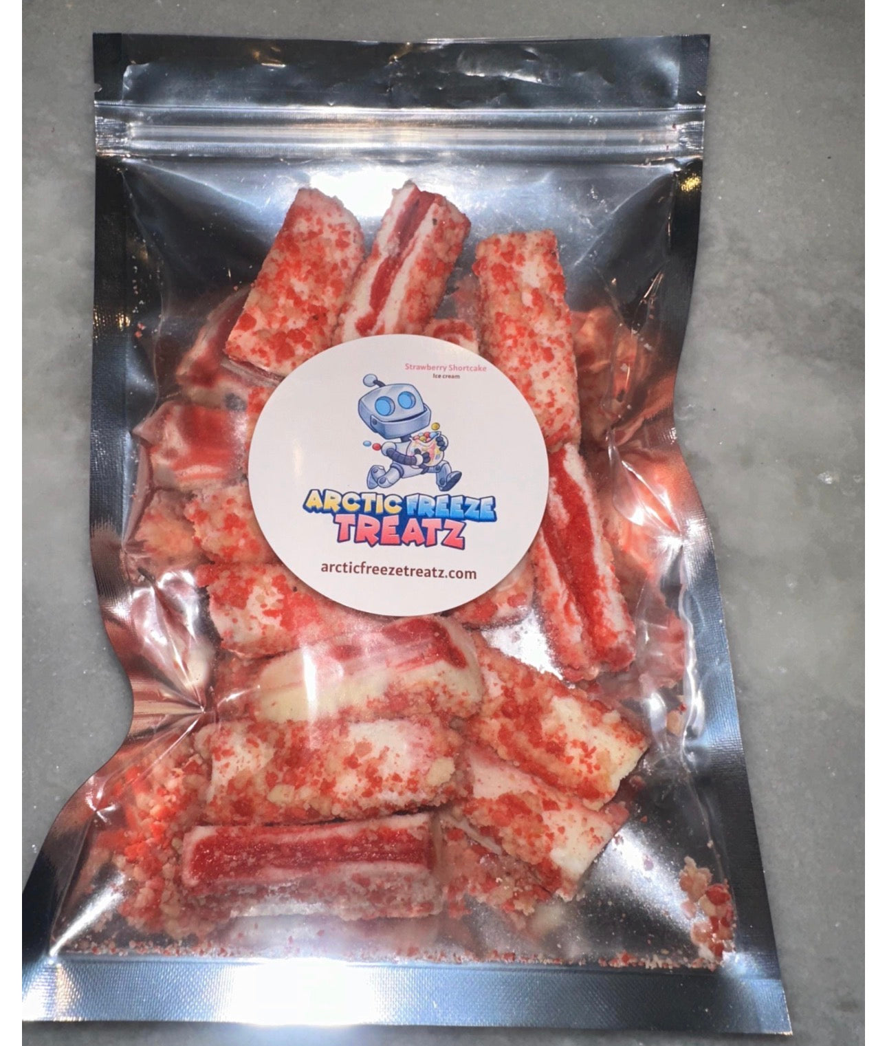 Freeze Dried Ice Cream Bar Bites Strawberry Shortcake Large Bag