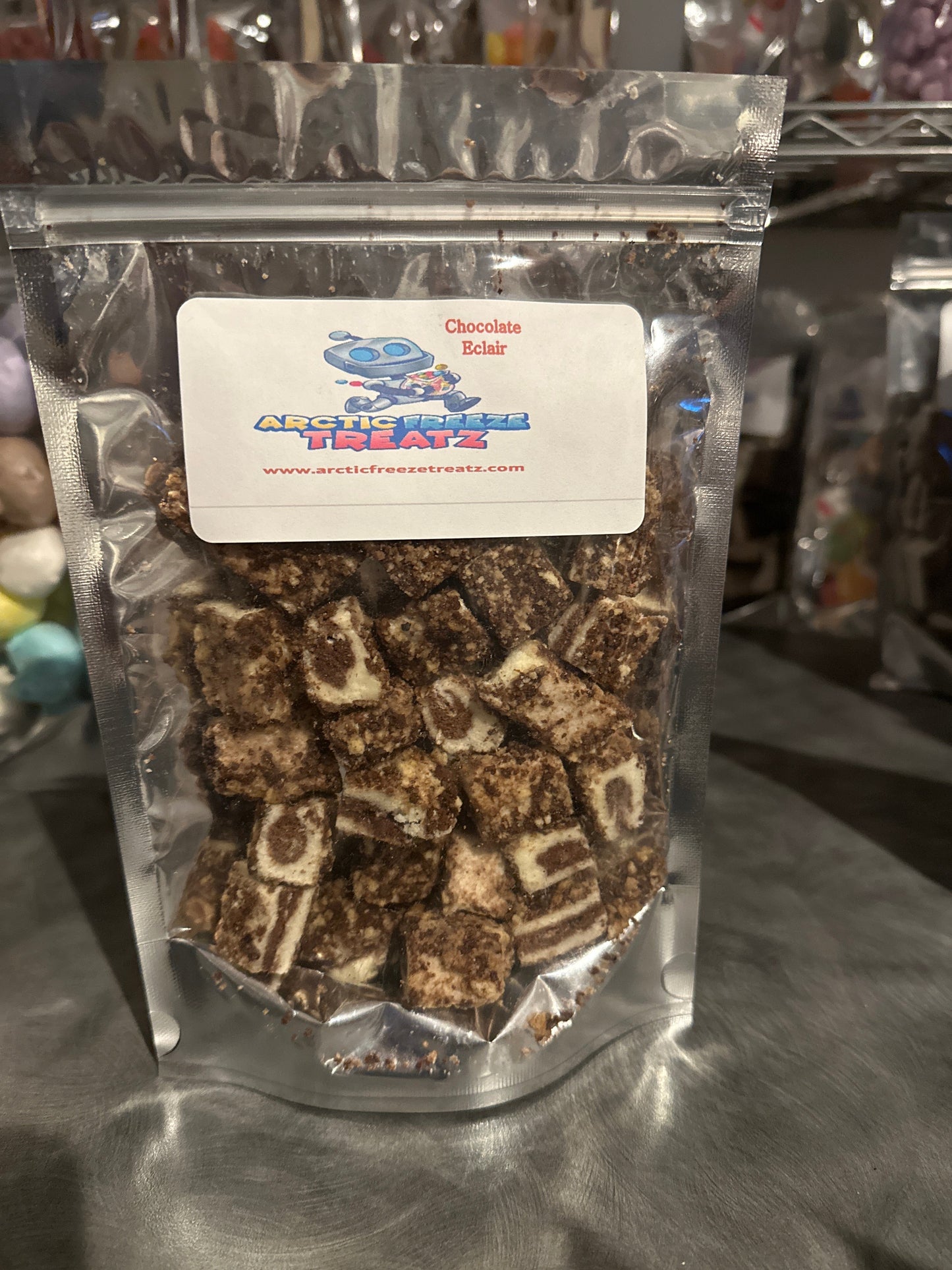 Freeze Dried Chocolate Eclair Ice Cream Bar Large Bag